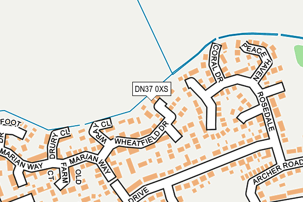 DN37 0XS map - OS OpenMap – Local (Ordnance Survey)