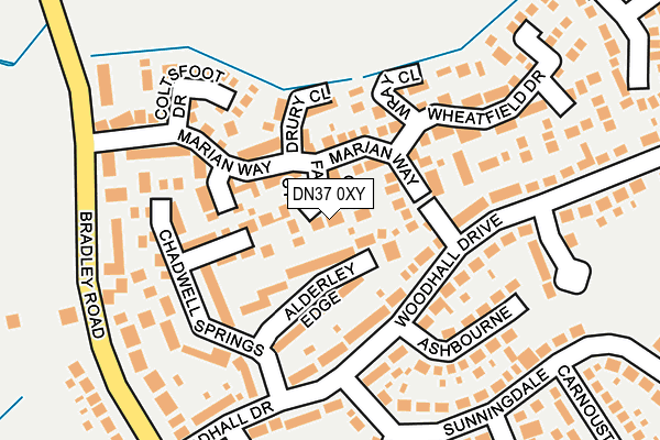 DN37 0XY map - OS OpenMap – Local (Ordnance Survey)