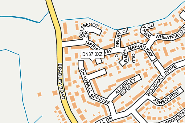 DN37 0XZ map - OS OpenMap – Local (Ordnance Survey)