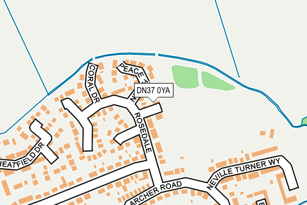 DN37 0YA map - OS OpenMap – Local (Ordnance Survey)