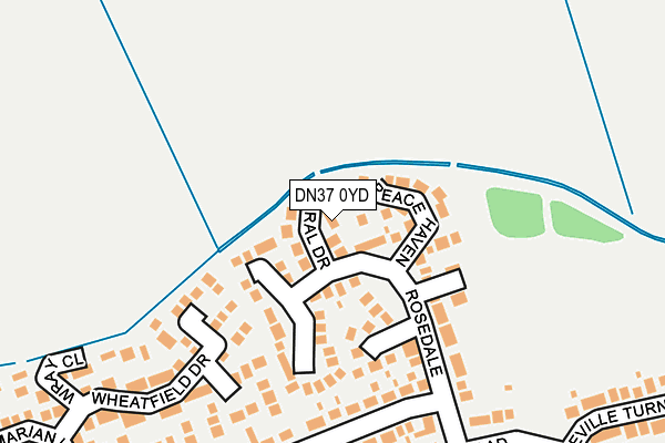 DN37 0YD map - OS OpenMap – Local (Ordnance Survey)
