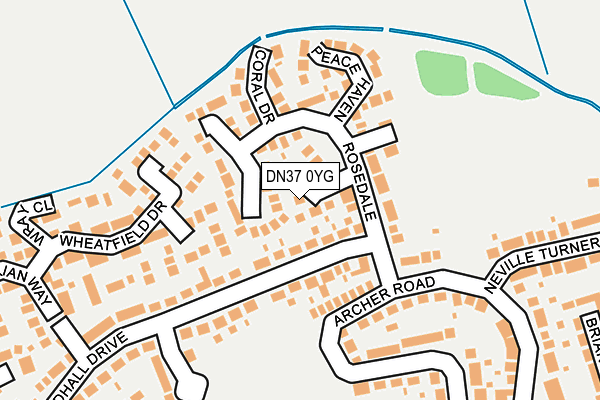 DN37 0YG map - OS OpenMap – Local (Ordnance Survey)