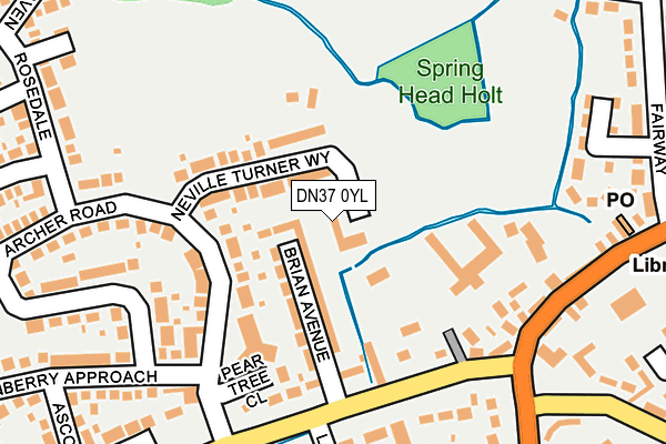 DN37 0YL map - OS OpenMap – Local (Ordnance Survey)