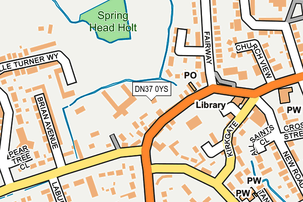 DN37 0YS map - OS OpenMap – Local (Ordnance Survey)