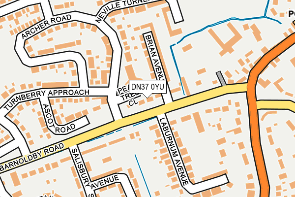 DN37 0YU map - OS OpenMap – Local (Ordnance Survey)