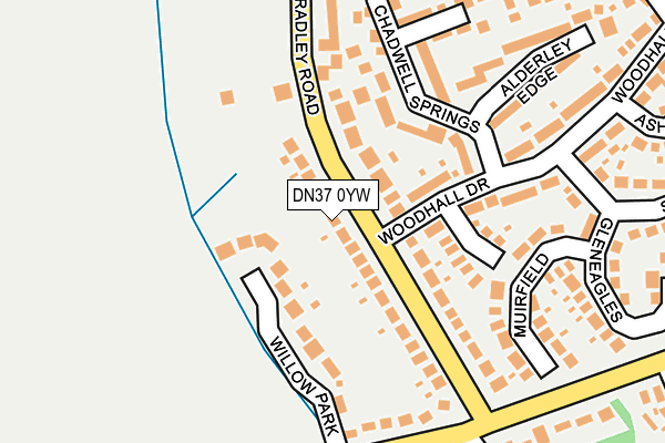 DN37 0YW map - OS OpenMap – Local (Ordnance Survey)