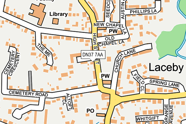 DN37 7AA map - OS OpenMap – Local (Ordnance Survey)
