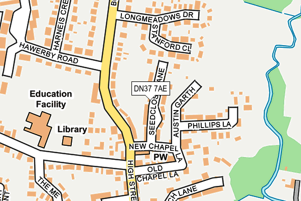 DN37 7AE map - OS OpenMap – Local (Ordnance Survey)