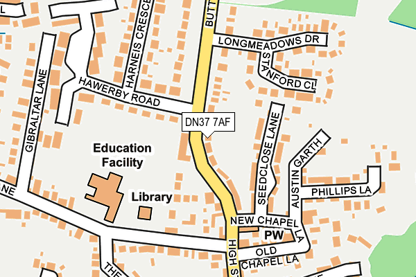 DN37 7AF map - OS OpenMap – Local (Ordnance Survey)