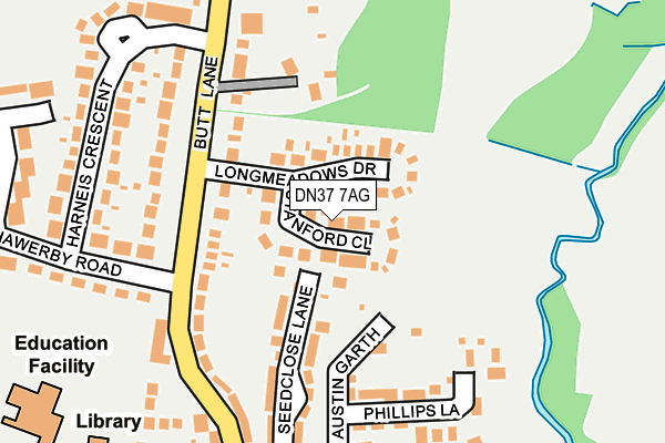 DN37 7AG map - OS OpenMap – Local (Ordnance Survey)