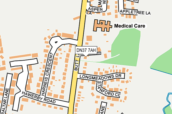DN37 7AH map - OS OpenMap – Local (Ordnance Survey)