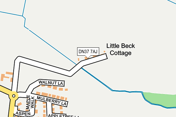 DN37 7AJ map - OS OpenMap – Local (Ordnance Survey)