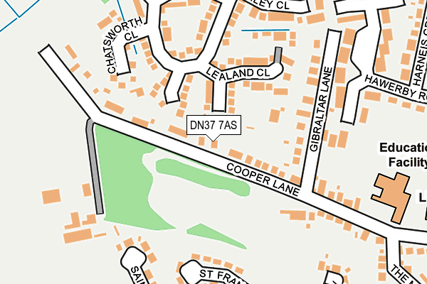 DN37 7AS map - OS OpenMap – Local (Ordnance Survey)