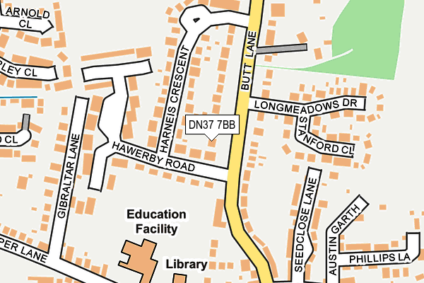 DN37 7BB map - OS OpenMap – Local (Ordnance Survey)