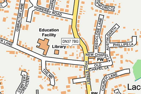DN37 7BG map - OS OpenMap – Local (Ordnance Survey)