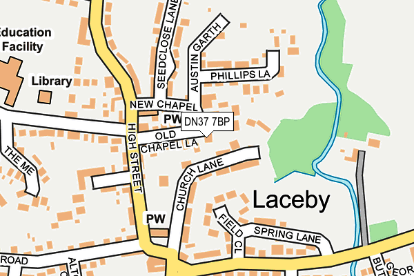 DN37 7BP map - OS OpenMap – Local (Ordnance Survey)