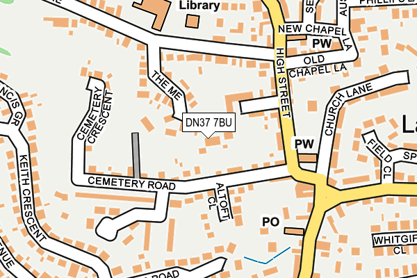 DN37 7BU map - OS OpenMap – Local (Ordnance Survey)