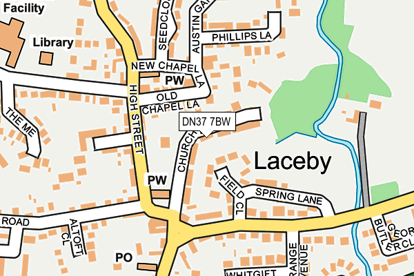 DN37 7BW map - OS OpenMap – Local (Ordnance Survey)
