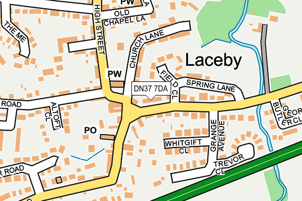 DN37 7DA map - OS OpenMap – Local (Ordnance Survey)