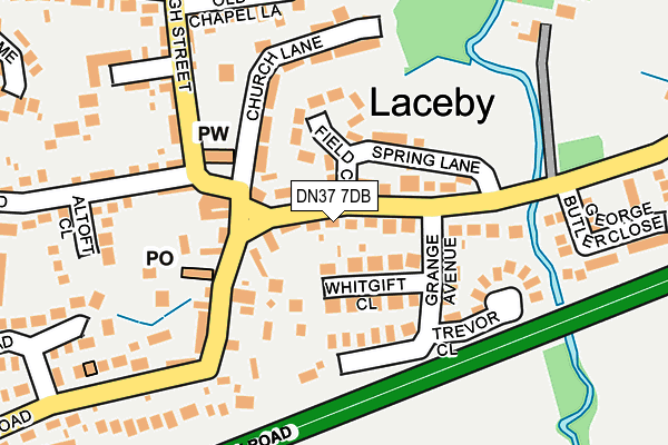 DN37 7DB map - OS OpenMap – Local (Ordnance Survey)