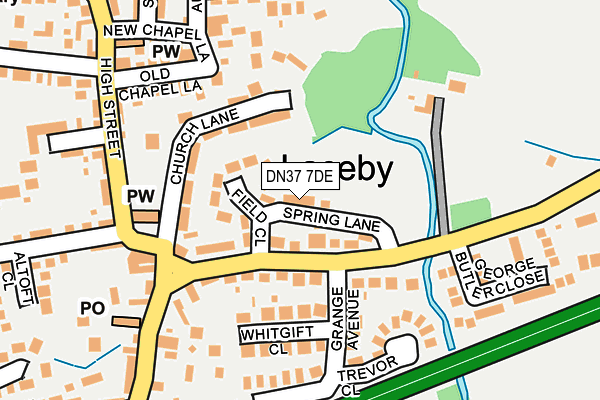 DN37 7DE map - OS OpenMap – Local (Ordnance Survey)