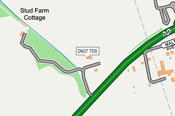DN37 7DS map - OS OpenMap – Local (Ordnance Survey)
