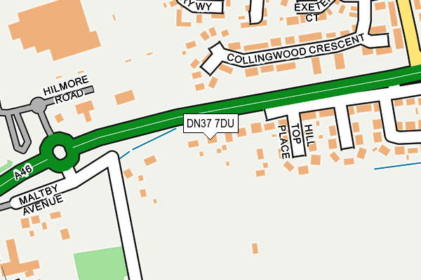 DN37 7DU map - OS OpenMap – Local (Ordnance Survey)