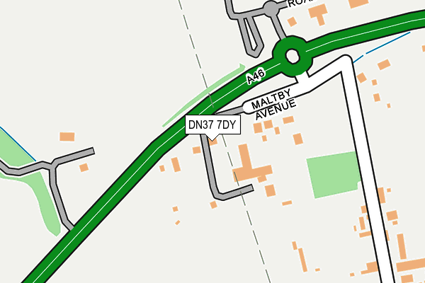 DN37 7DY map - OS OpenMap – Local (Ordnance Survey)