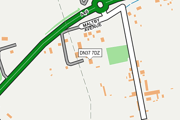 DN37 7DZ map - OS OpenMap – Local (Ordnance Survey)
