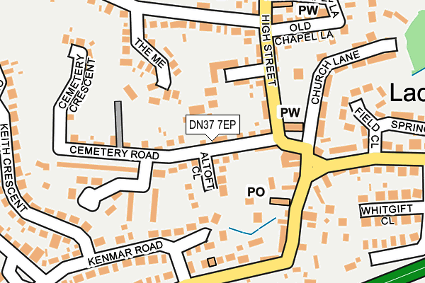 DN37 7EP map - OS OpenMap – Local (Ordnance Survey)