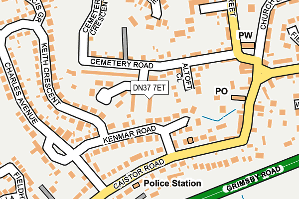 DN37 7ET map - OS OpenMap – Local (Ordnance Survey)