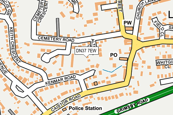 DN37 7EW map - OS OpenMap – Local (Ordnance Survey)