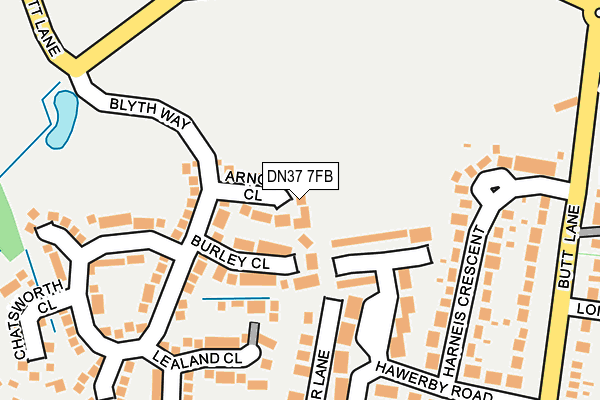 DN37 7FB map - OS OpenMap – Local (Ordnance Survey)