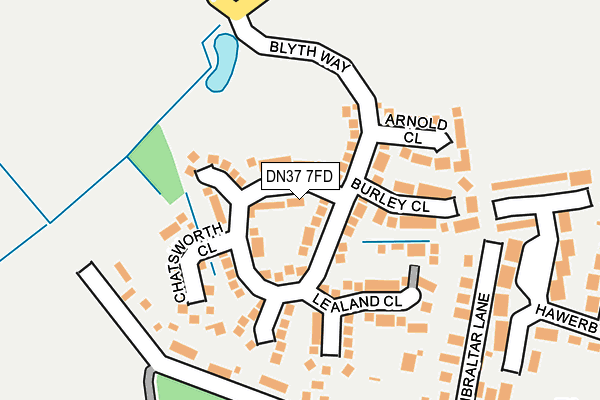 DN37 7FD map - OS OpenMap – Local (Ordnance Survey)