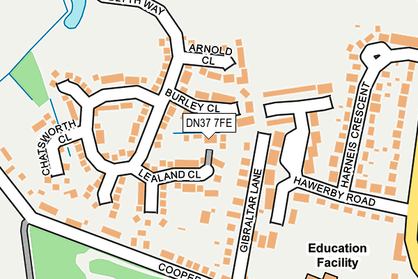 DN37 7FE map - OS OpenMap – Local (Ordnance Survey)
