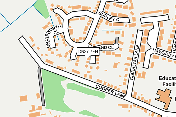 DN37 7FH map - OS OpenMap – Local (Ordnance Survey)