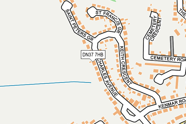 DN37 7HB map - OS OpenMap – Local (Ordnance Survey)