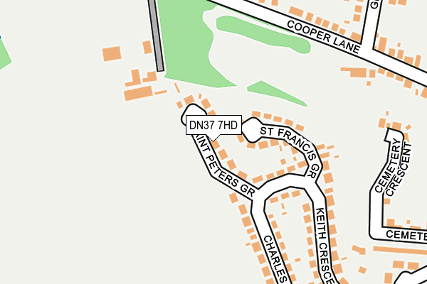 DN37 7HD map - OS OpenMap – Local (Ordnance Survey)