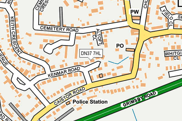 DN37 7HL map - OS OpenMap – Local (Ordnance Survey)