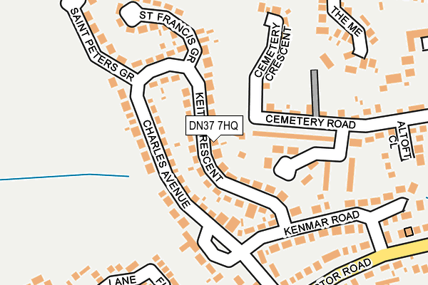 DN37 7HQ map - OS OpenMap – Local (Ordnance Survey)
