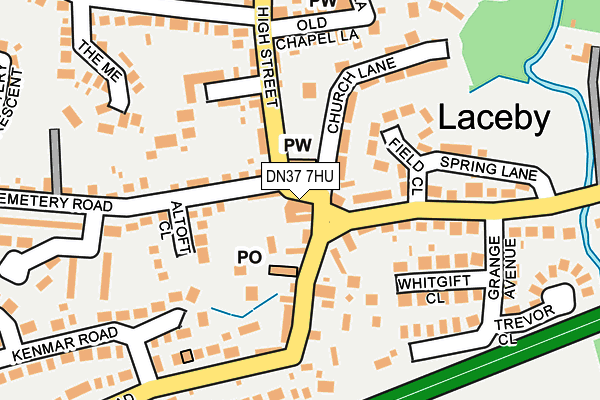 DN37 7HU map - OS OpenMap – Local (Ordnance Survey)