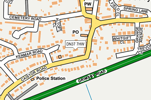 DN37 7HW map - OS OpenMap – Local (Ordnance Survey)