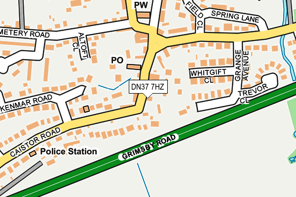 DN37 7HZ map - OS OpenMap – Local (Ordnance Survey)