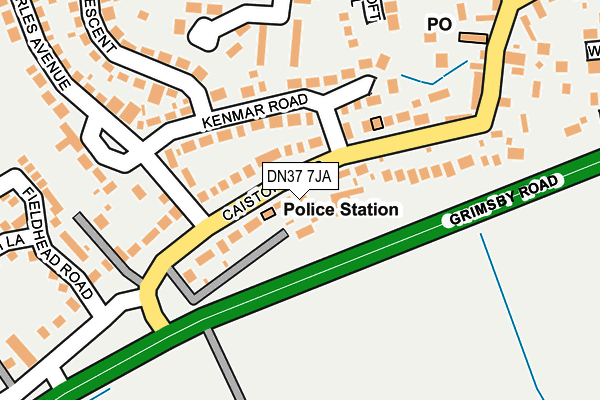 DN37 7JA map - OS OpenMap – Local (Ordnance Survey)