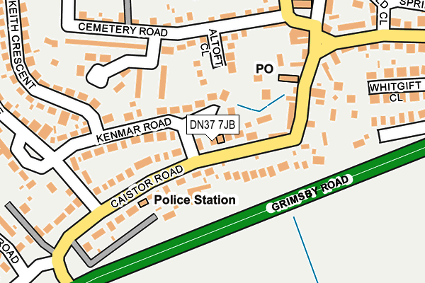 DN37 7JB map - OS OpenMap – Local (Ordnance Survey)