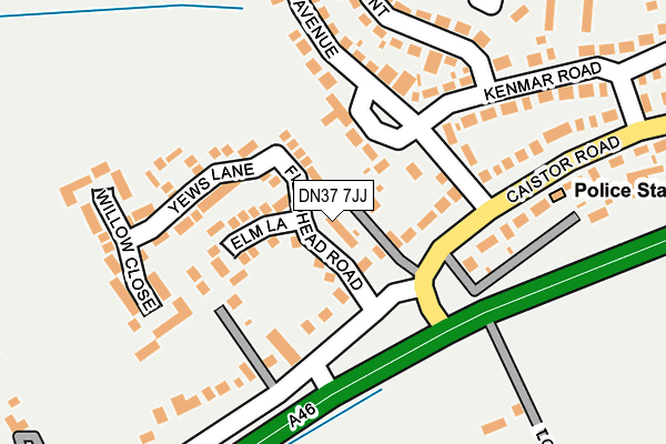 DN37 7JJ map - OS OpenMap – Local (Ordnance Survey)