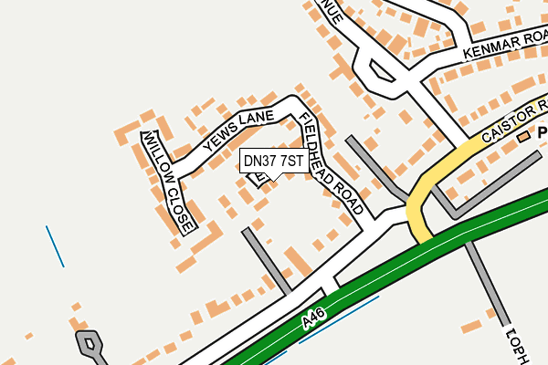 DN37 7ST map - OS OpenMap – Local (Ordnance Survey)