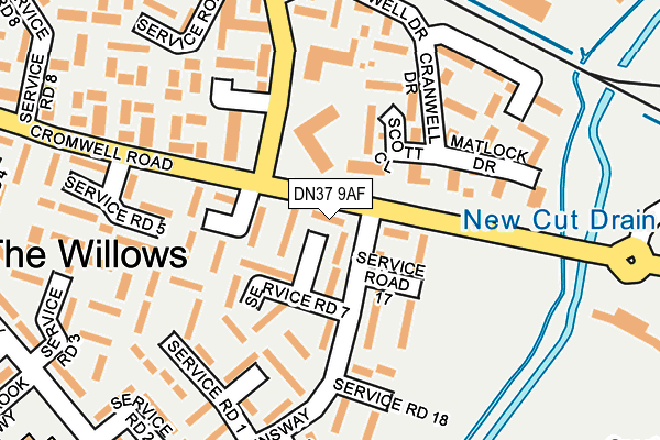 DN37 9AF map - OS OpenMap – Local (Ordnance Survey)