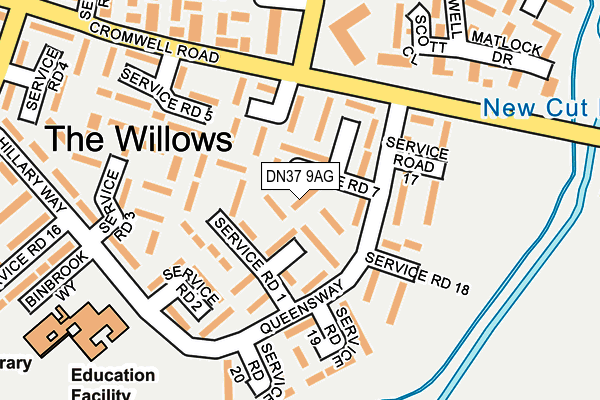 DN37 9AG map - OS OpenMap – Local (Ordnance Survey)