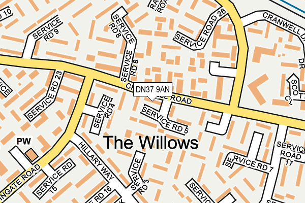 DN37 9AN map - OS OpenMap – Local (Ordnance Survey)